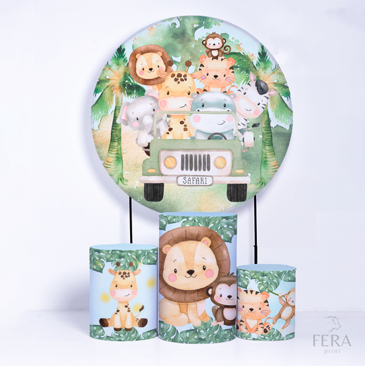 Kit Capa Cilindros + Capa Painel Safari Baby Sublimado