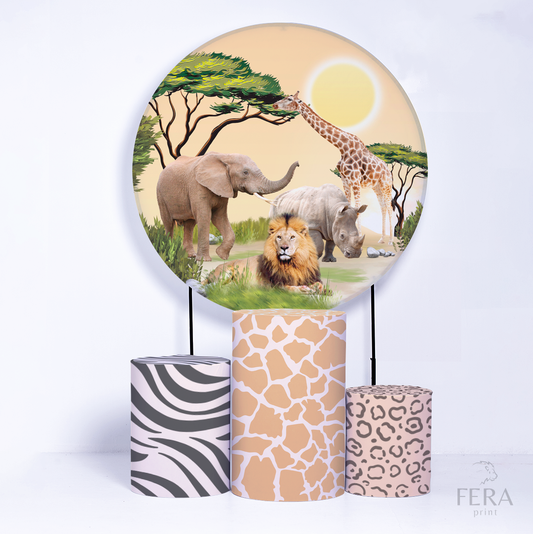 Kit Capa Cilindros + Capa Painel Safari Savana Sublimado