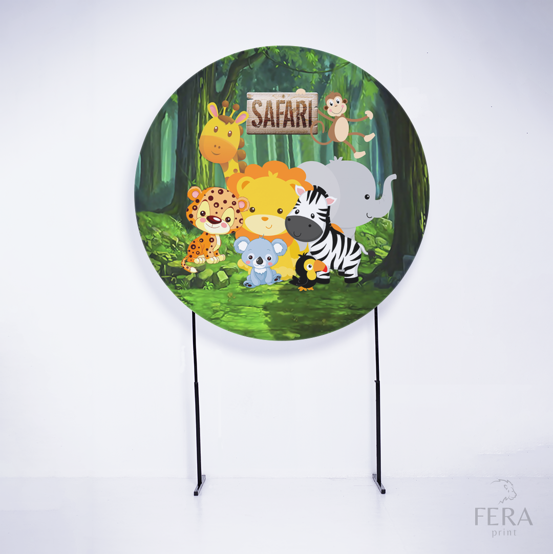 Painel Redondo Safari Baby Sublimado
