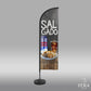 Wind Banner Salgados Face Dupla Somente a Bandeira