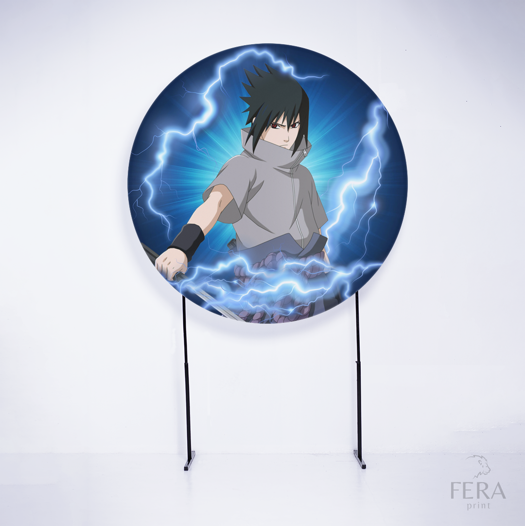 Painel Redondo Ninja Raios Azul Sublimado