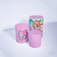 Trio Capa Cilindro Patrulheira Rosa c/ Elástico