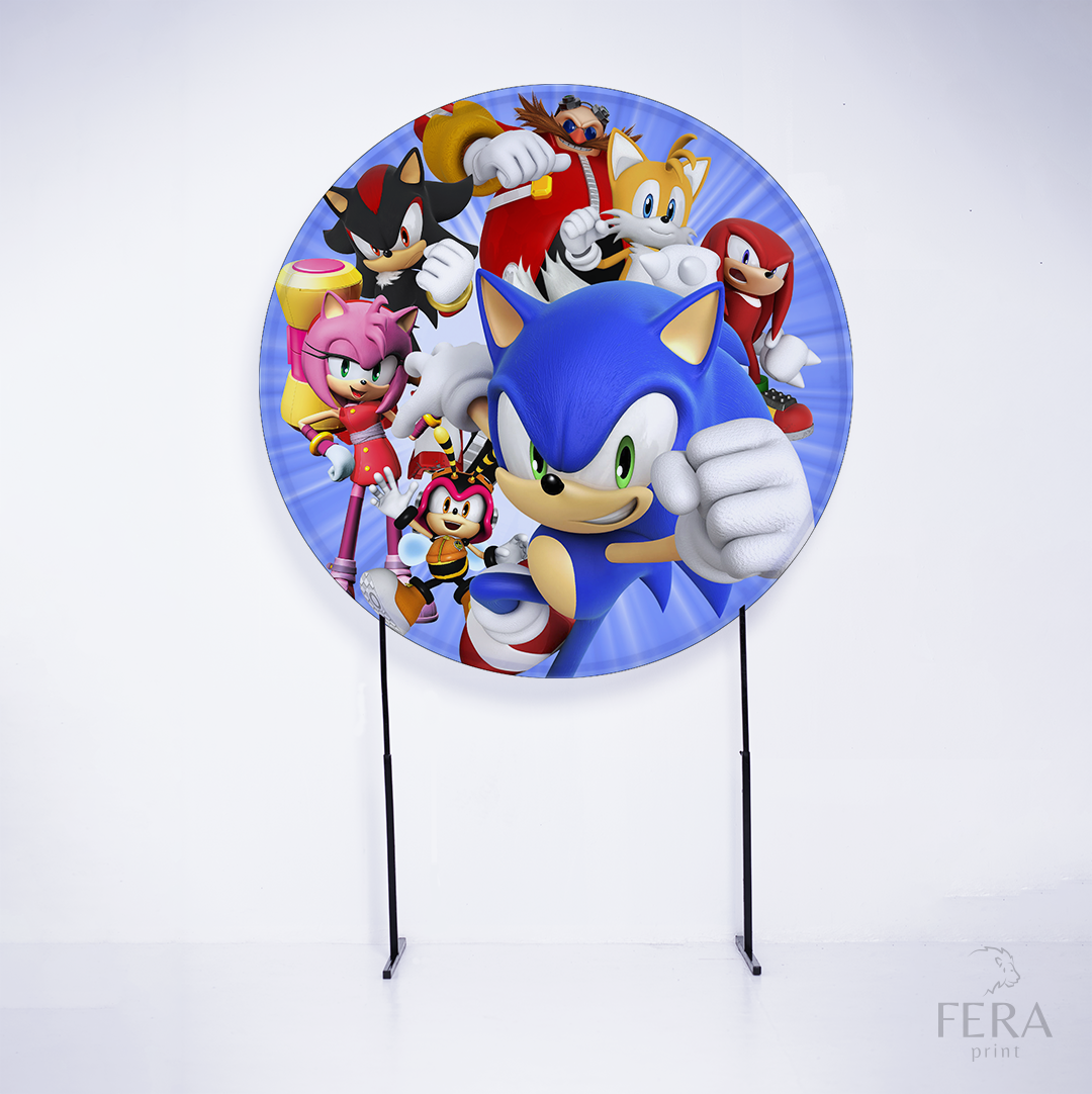 Painel Redondo Ouriço Turma Sublimado