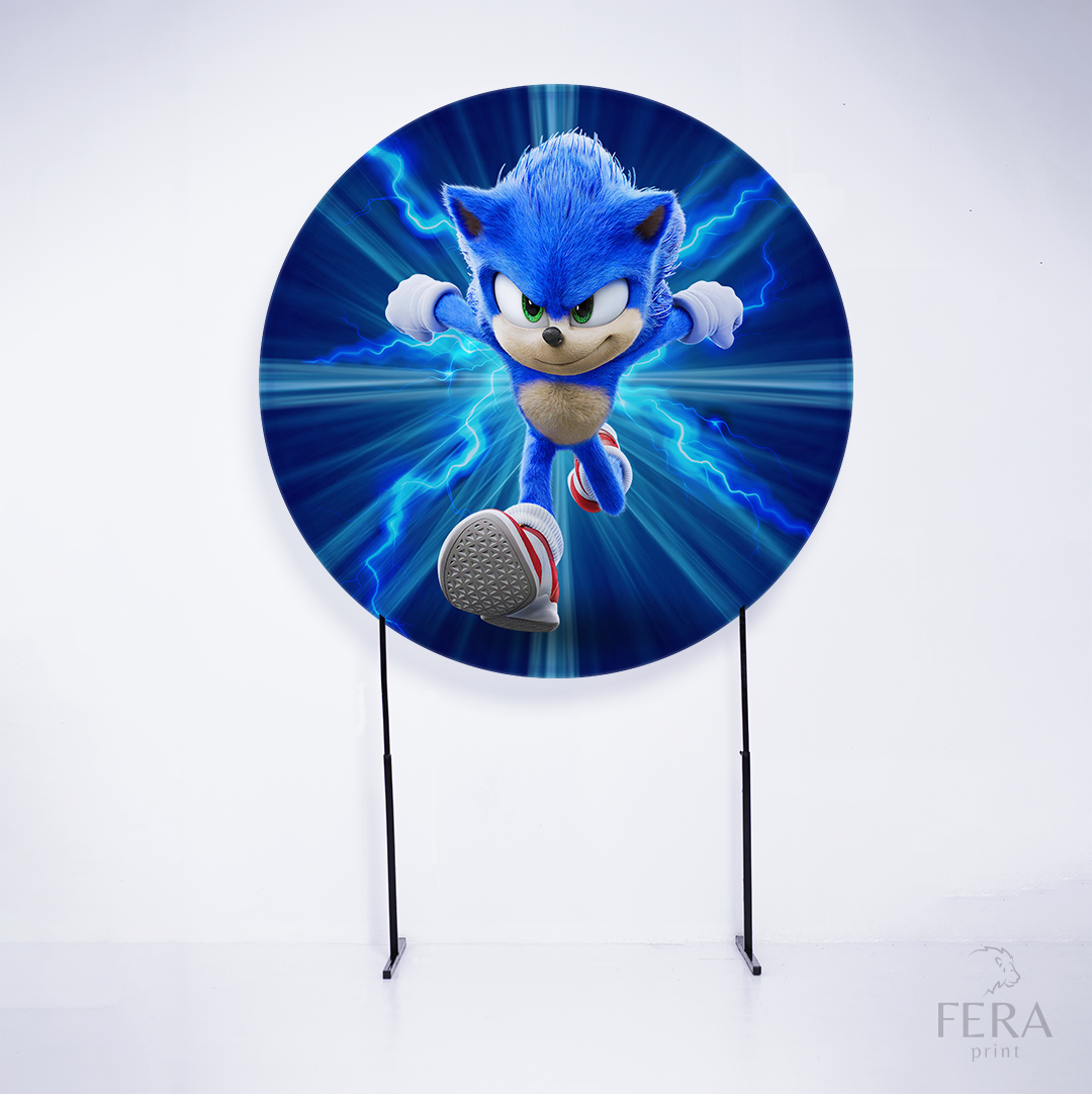 Painel Redondo Ouriço Raios Sublimado