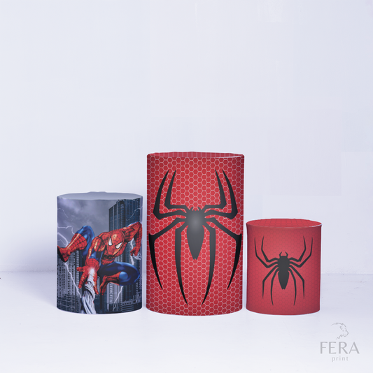 Trio Capa Cilindro Herói Aranha c/ Elástico