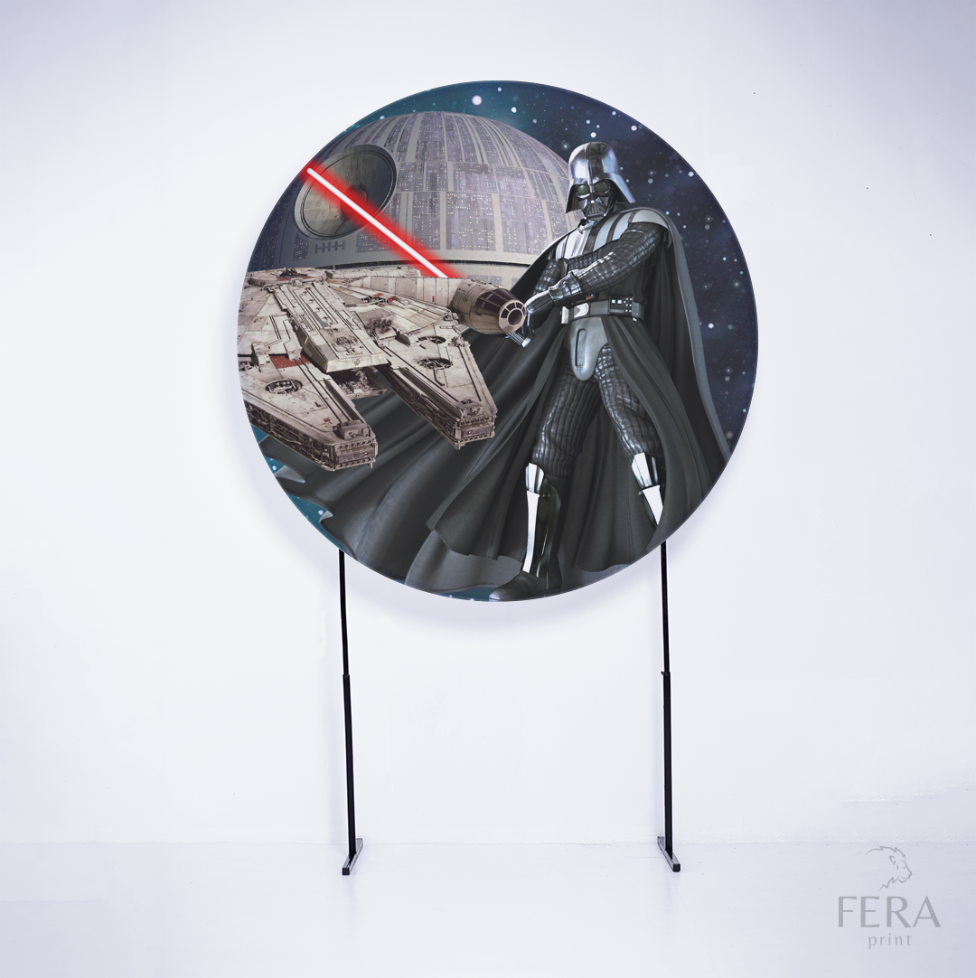 Painel Redondo Guerra Estelar Sublimado