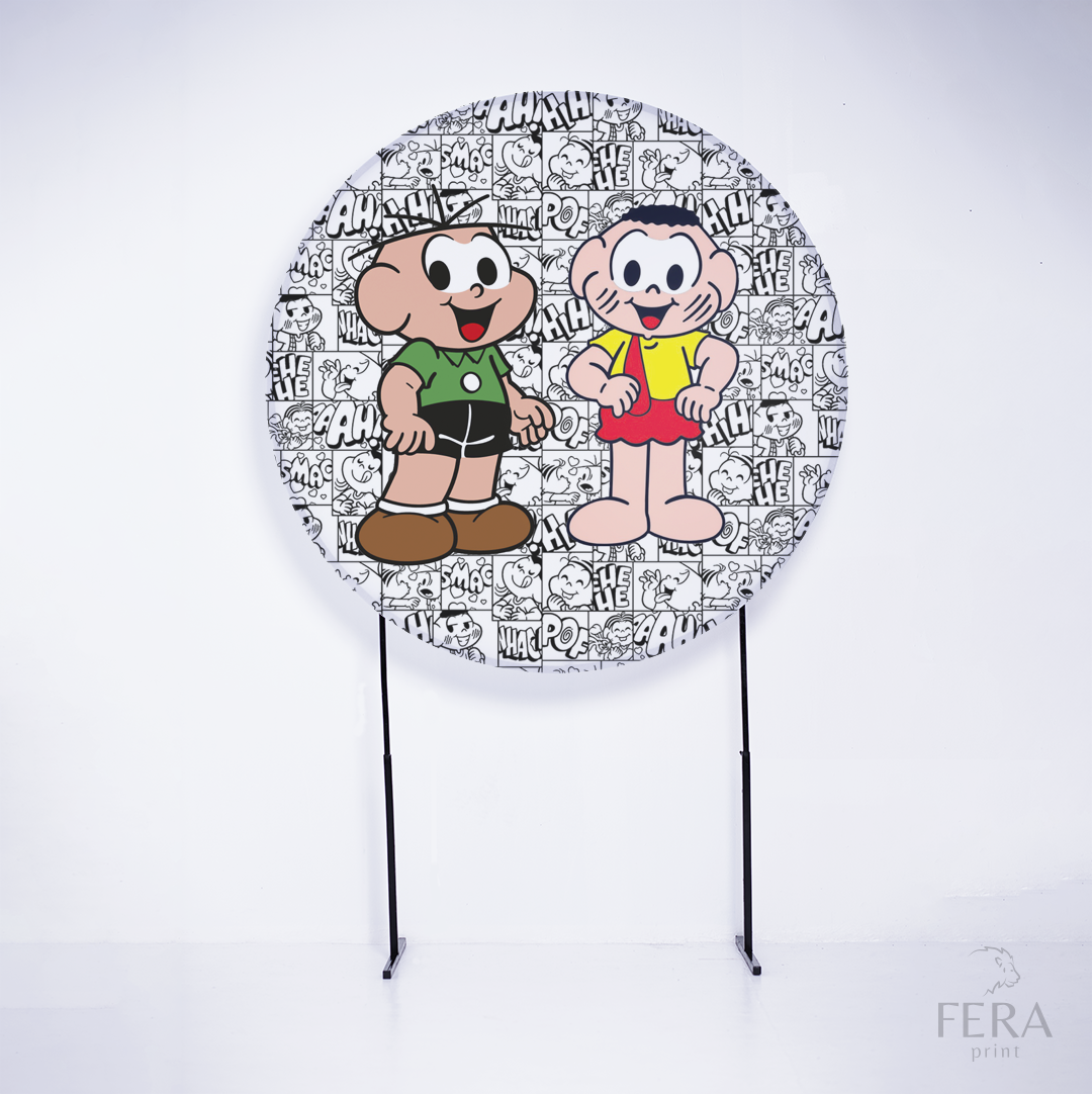 Painel Redondo Meninos Gibi Sublimado