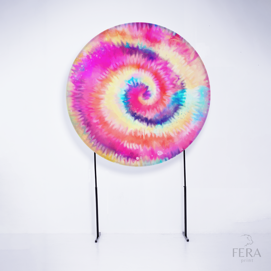Painel Redondo Tie Dye Sublimado