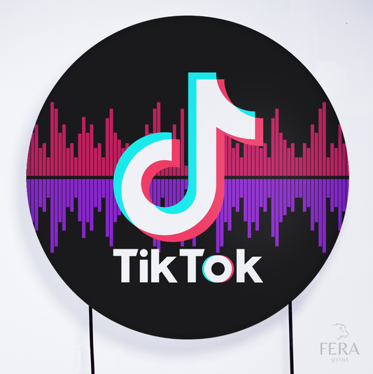 Painel Redondo Tik Ondas Sonoras Sublimado