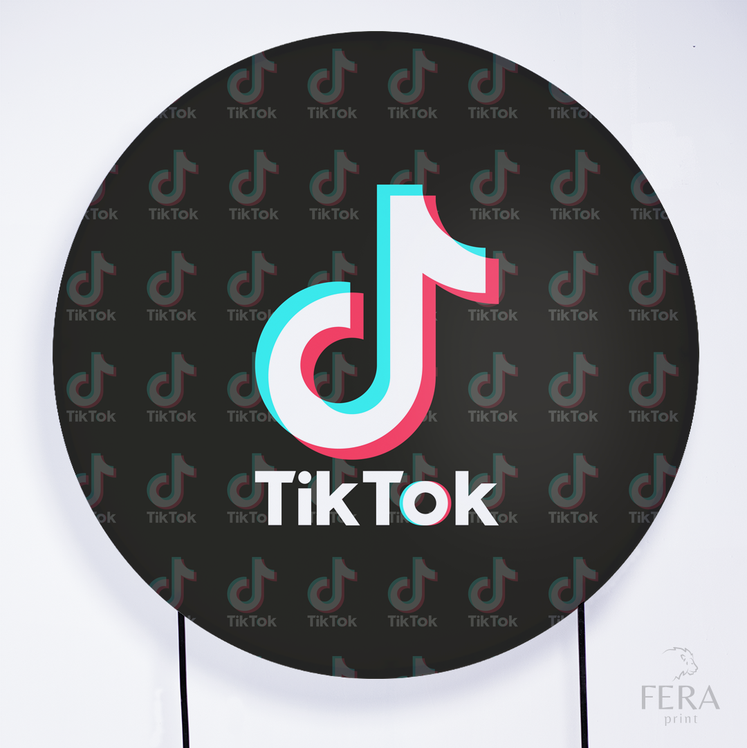Painel Redondo Tik Logo Sublimado