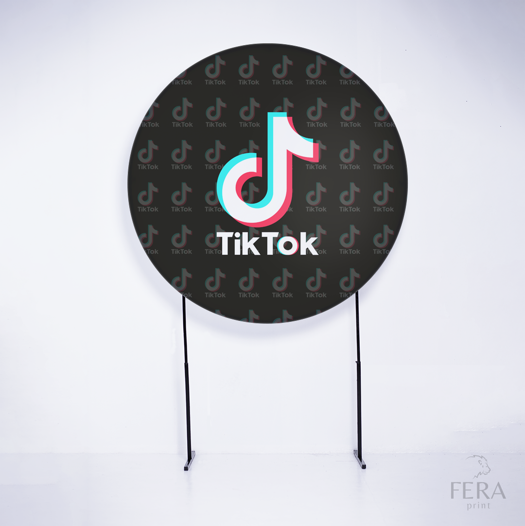Painel Redondo Tik Logo Sublimado