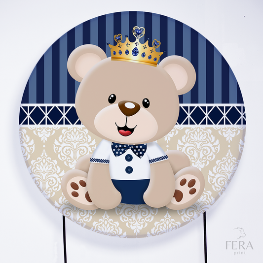 Painel Redondo Urso Rei Sublimado